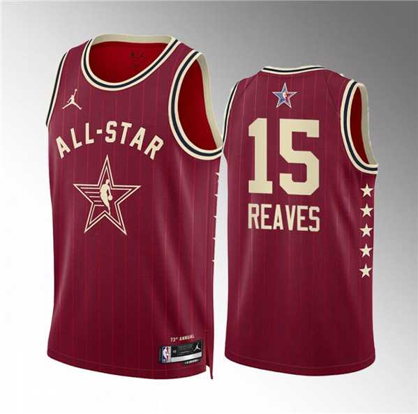 Mens 2024 All-Star #15 Austin Reaves Crimson Stitched Basketball Jersey